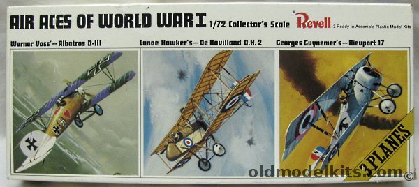 Revell 1/72 Air Aces of WWI Voss' Albatross DIII / Hawker's DH-2 / Guynemer's Nieuport 17, H685-100 plastic model kit